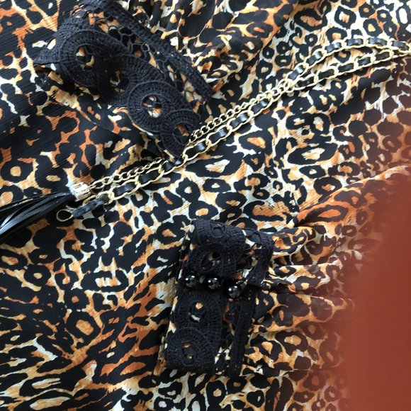 animal print TAHARI dress - Picture 3 of 6